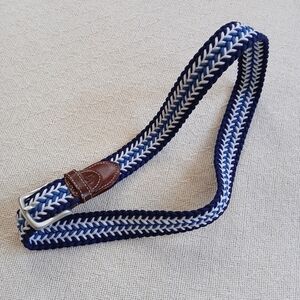 vinyard vines ♡ braided woven stretchy belt blue white